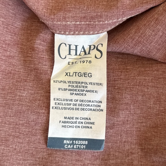Chaps Men's Brown Shirt SIZE XL - Picture 2 of 10